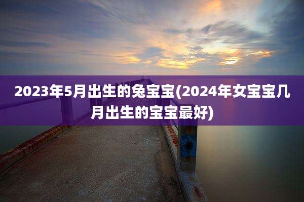 2023年5月出生的兔宝宝(2024年女宝宝几月出生的宝宝最好)