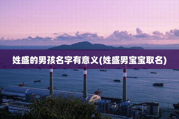 姓盛的男孩名字有意义(姓盛男宝宝取名)