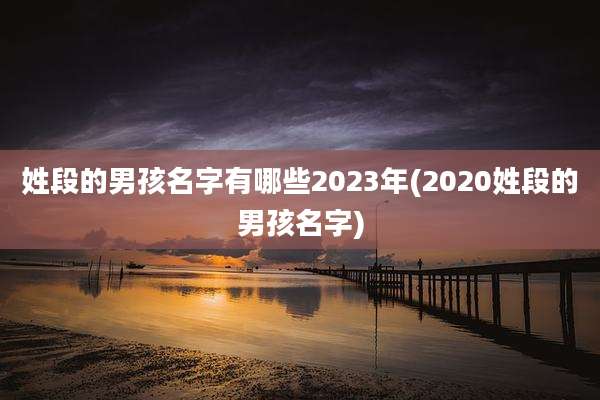 姓段的男孩名字有哪些2023年(2020姓段的男孩名字)