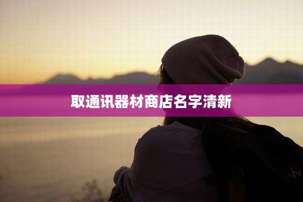 取通讯器材商店名字清新