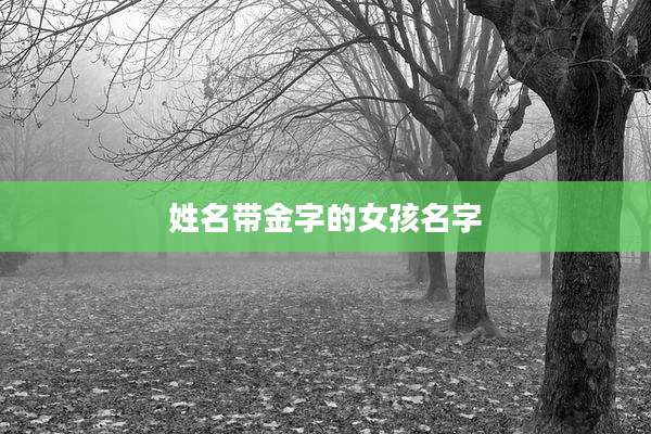姓名带金字的女孩名字
