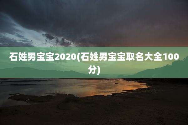 石姓男宝宝2020(石姓男宝宝取名大全100分)