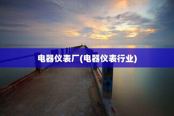 电器仪表厂(电器仪表行业)