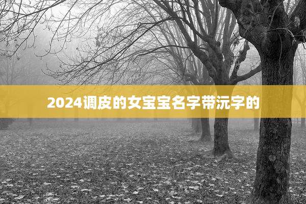 2024调皮的女宝宝名字带沅字的