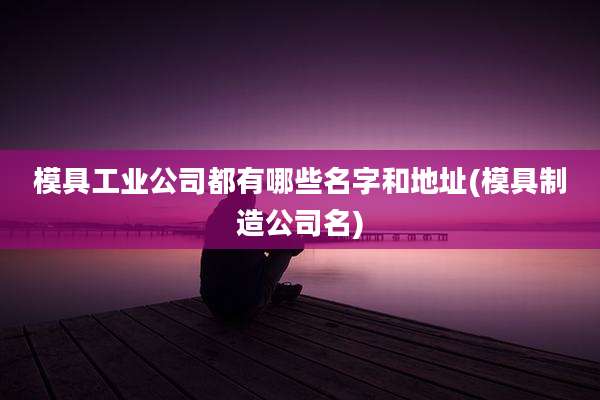 模具工业公司都有哪些名字和地址(模具制造公司名)