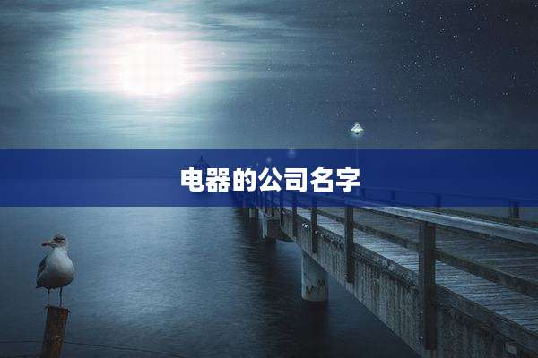 电器的公司名字