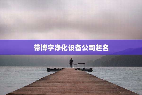 带博字净化设备公司起名