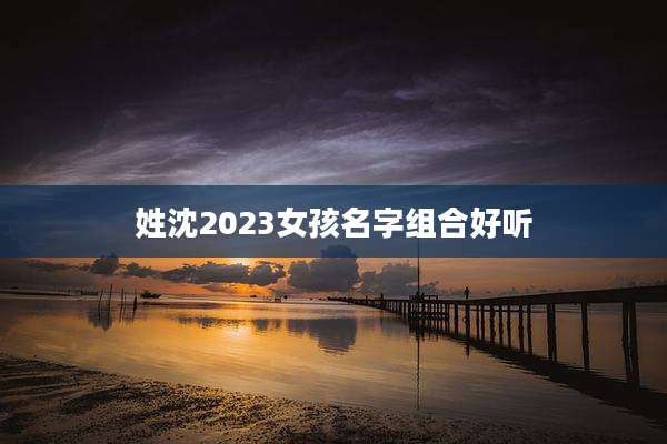 姓沈2023女孩名字组合好听