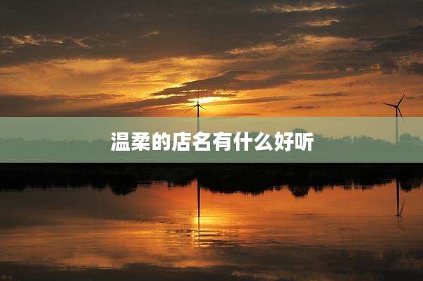 温柔的店名有什么好听