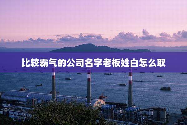 比较霸气的公司名字老板姓白怎么取