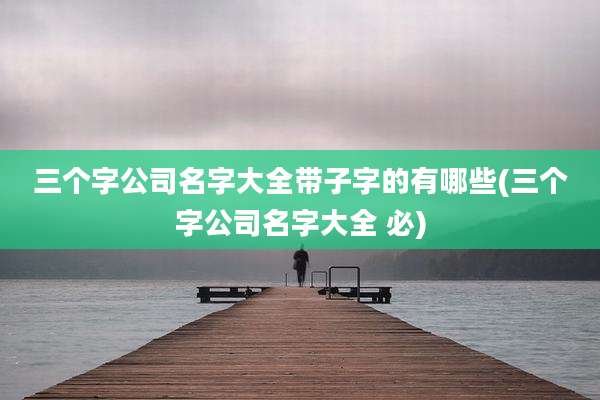 三个字公司名字大全带子字的有哪些(三个字公司名字大全 必)