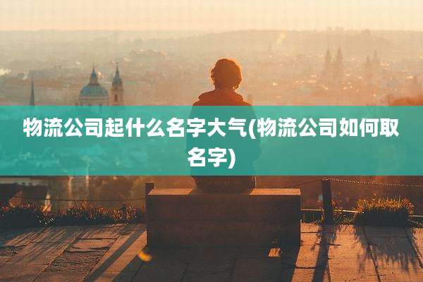 物流公司起什么名字大气(物流公司如何取名字)