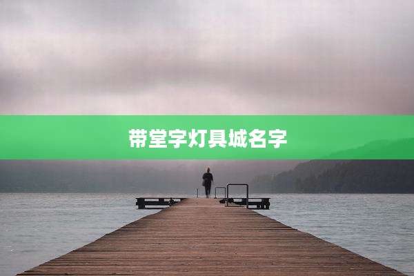 带堂字灯具城名字