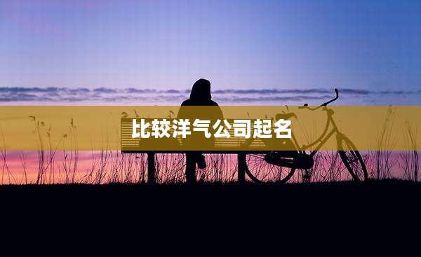 比较洋气公司起名