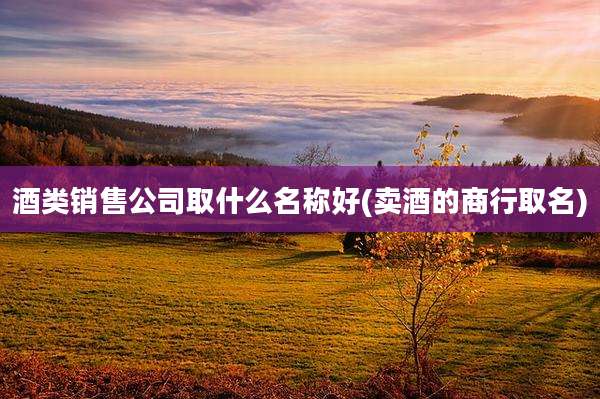 酒类销售公司取什么名称好(卖酒的商行取名)