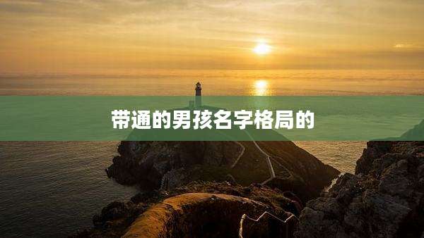 带通的男孩名字格局的