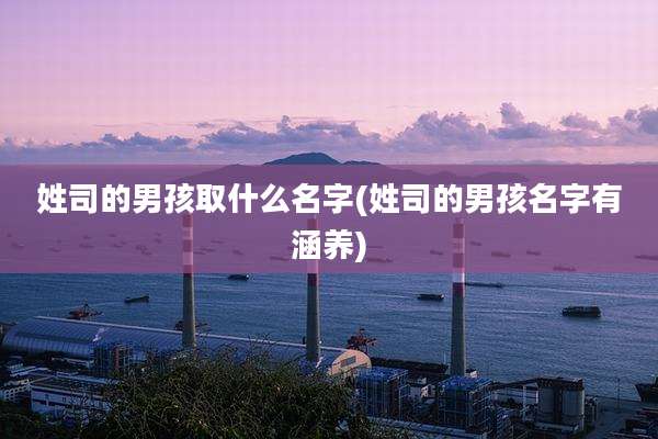 姓司的男孩取什么名字(姓司的男孩名字有涵养)
