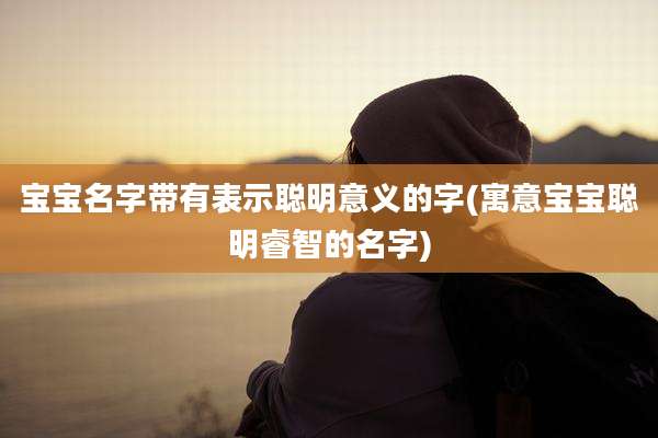 宝宝名字带有表示聪明意义的字(寓意宝宝聪明睿智的名字)