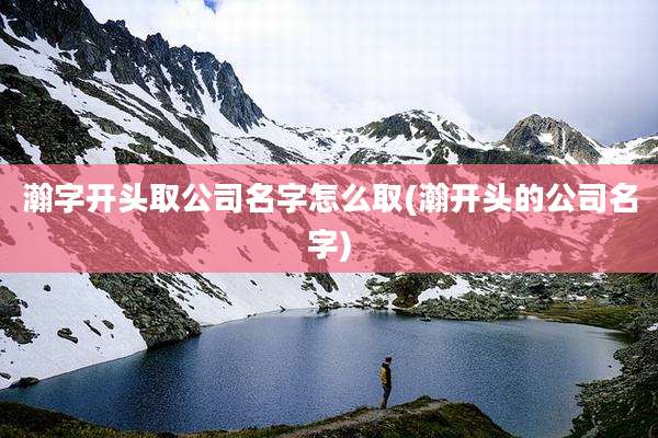 瀚字开头取公司名字怎么取(瀚开头的公司名字)