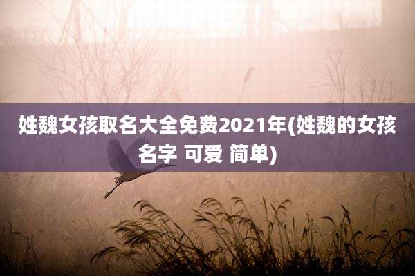 姓魏女孩取名大全免费2021年(姓魏的女孩名字 可爱 简单)