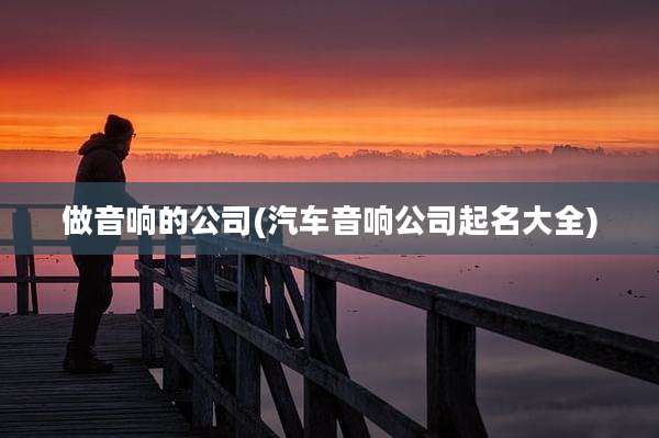做音响的公司(汽车音响公司起名大全)