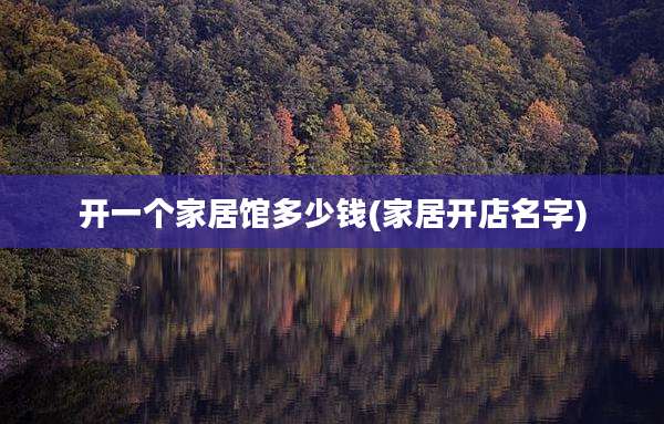 开一个家居馆多少钱(家居开店名字)