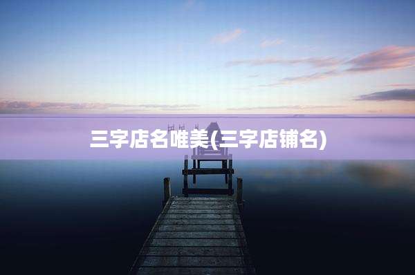 三字店名唯美(三字店铺名)