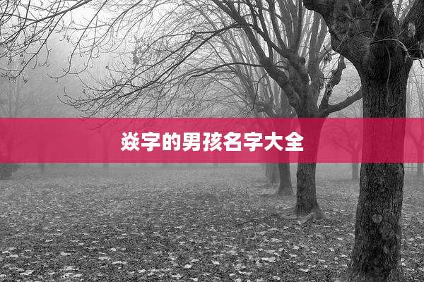 焱字的男孩名字大全