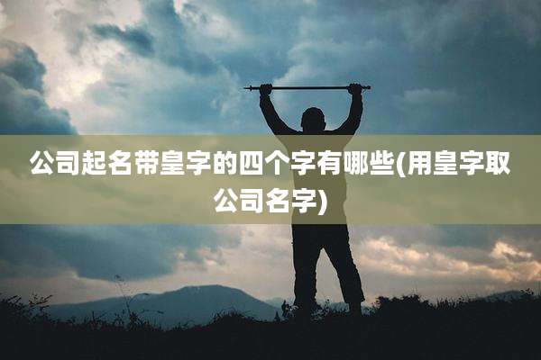 公司起名带皇字的四个字有哪些(用皇字取公司名字)