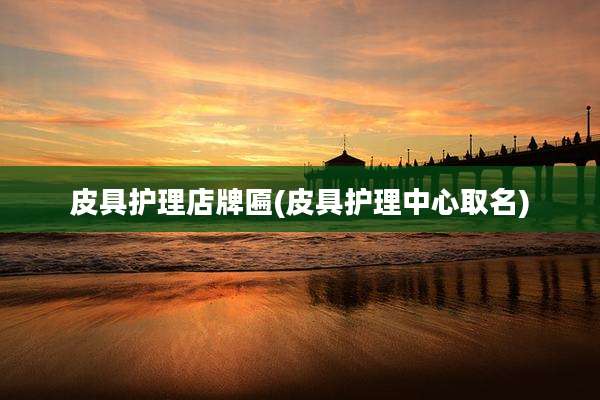 皮具护理店牌匾(皮具护理中心取名)