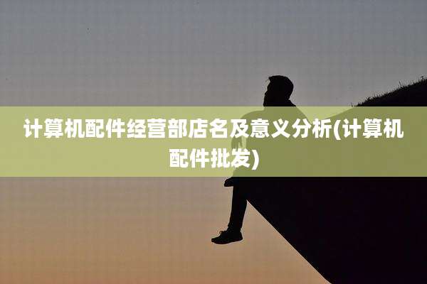 计算机配件经营部店名及意义分析(计算机配件批发)