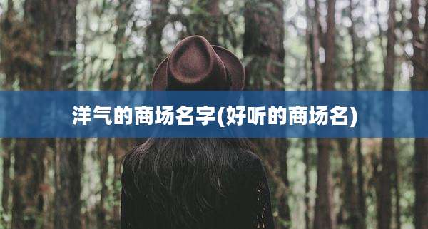 洋气的商场名字(好听的商场名)