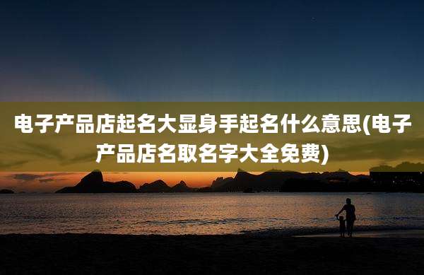 电子产品店起名大显身手起名什么意思(电子产品店名取名字大全免费)