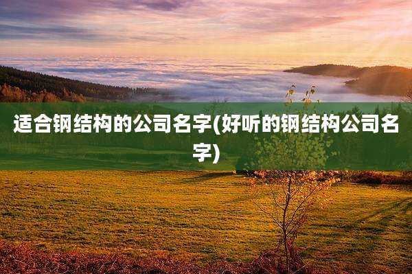 适合钢结构的公司名字(好听的钢结构公司名字)
