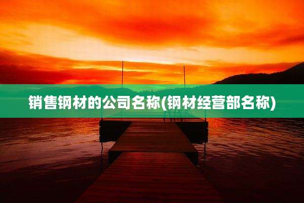 销售钢材的公司名称(钢材经营部名称)