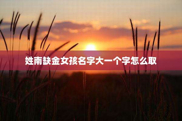 姓南缺金女孩名字大一个字怎么取