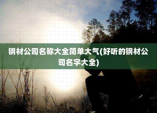 钢材公司名称大全简单大气(好听的钢材公司名字大全)