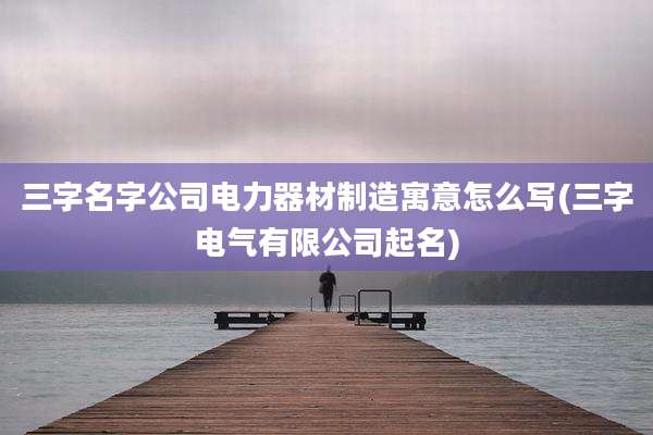 三字名字公司电力器材制造寓意怎么写(三字电气有限公司起名)