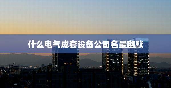 什么电气成套设备公司名最幽默