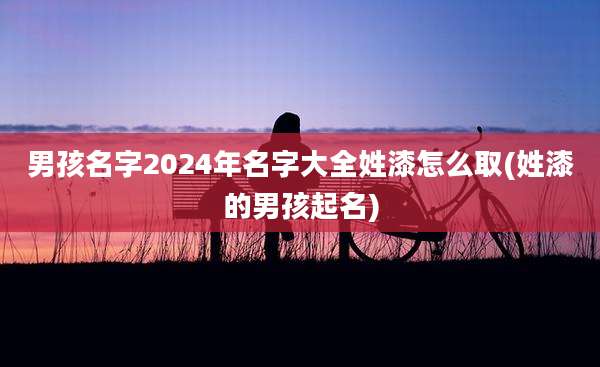 男孩名字2024年名字大全姓漆怎么取(姓漆的男孩起名)