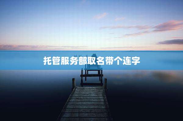 托管服务部取名带个连字