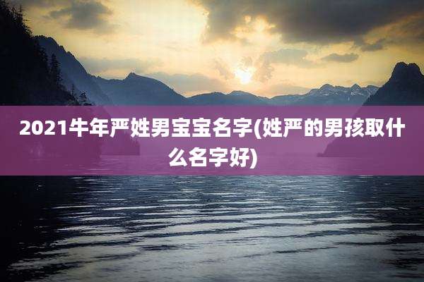 2021牛年严姓男宝宝名字(姓严的男孩取什么名字好)