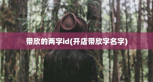 带欣的两字id(开店带欣字名字)