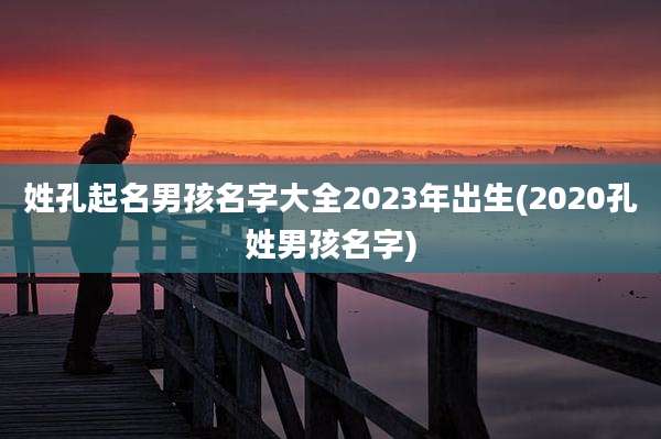 姓孔起名男孩名字大全2023年出生(2020孔姓男孩名字)