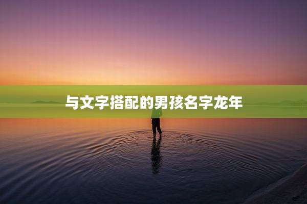 与文字搭配的男孩名字龙年