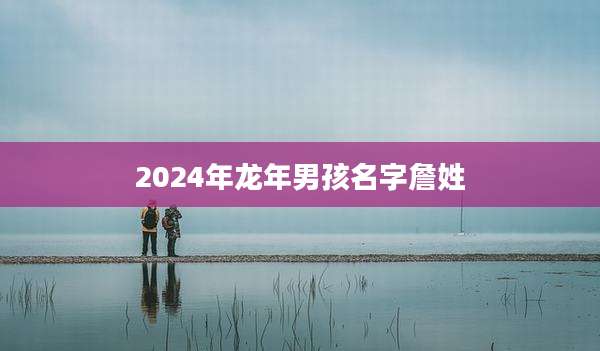 2024年龙年男孩名字詹姓