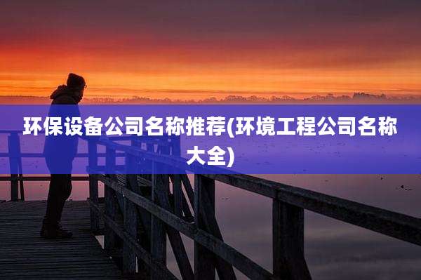 环保设备公司名称推荐(环境工程公司名称大全)