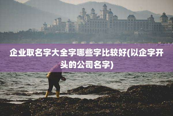 企业取名字大全字哪些字比较好(以企字开头的公司名字)