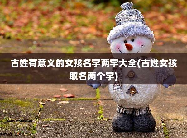 古姓有意义的女孩名字两字大全(古姓女孩取名两个字)