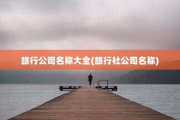 旅行公司名称大全(旅行社公司名称)
